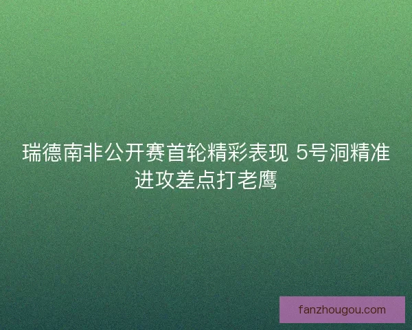瑞德南非公开赛首轮精彩表现 5号洞精准进攻差点打老鹰 瑞德南非公开赛首轮精彩表现 5号洞精准进攻差点打老鹰